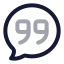 Quotes icon with twotone rounded style