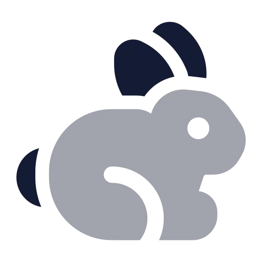 Rabbit Icon in Bulk Rounded style