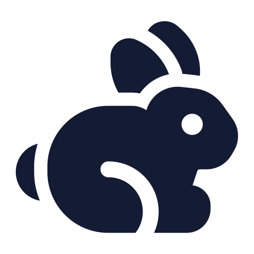 Rabbit Icon in Solid Rounded style