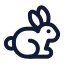 Rabbit icon with stroke standard style