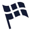 Racingflag icon with solid sharp style