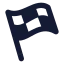 Racingflag icon with solid standard style