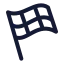 Racingflag icon with stroke standard style