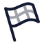 Racingflag icon with twotone rounded style