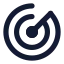 Radar icon with solid rounded style
