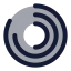 Radial icon with duotone rounded style