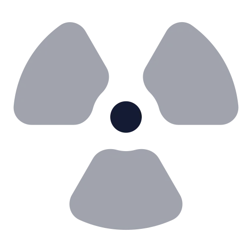 Radiation Icon in Bulk Rounded style