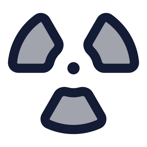 Radiation Icon in Duotone Rounded style