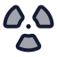 Radiation icon with duotone rounded style