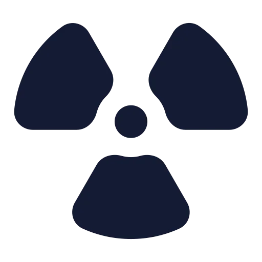 Radiation Icon in Solid Rounded style