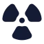 Radiation icon with solid rounded style