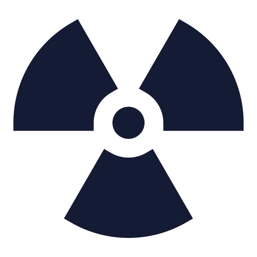 Radiation Icon in Solid Sharp style