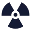 Radiation icon with solid sharp style