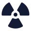 Radiation icon with solid standard style