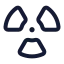 Radiation icon with stroke rounded style