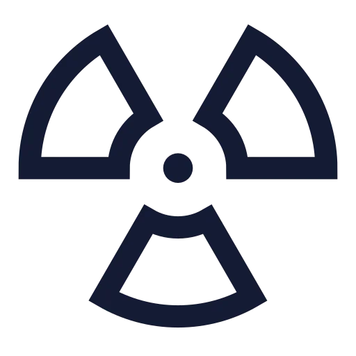 Radiation Icon in Stroke Sharp style