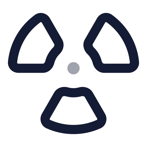 Radiation Icon in Twotone Rounded style