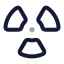 Radiation icon with twotone rounded style