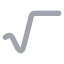 Radical icon with bulk rounded style