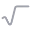 Radical icon with duotone rounded style