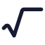 Radical icon with solid standard style