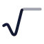 Radical icon with twotone rounded style