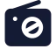 Radio icon with solid standard style