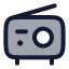 Radio icon with duotone rounded style
