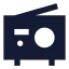 Radio icon with solid sharp style