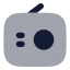 Radio icon with bulk rounded style