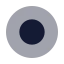 Radiobutton icon with bulk rounded style