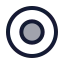 Radiobutton icon with duotone rounded style