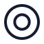 Radiobutton icon with stroke rounded style