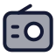 Radio icon with duotone standard style