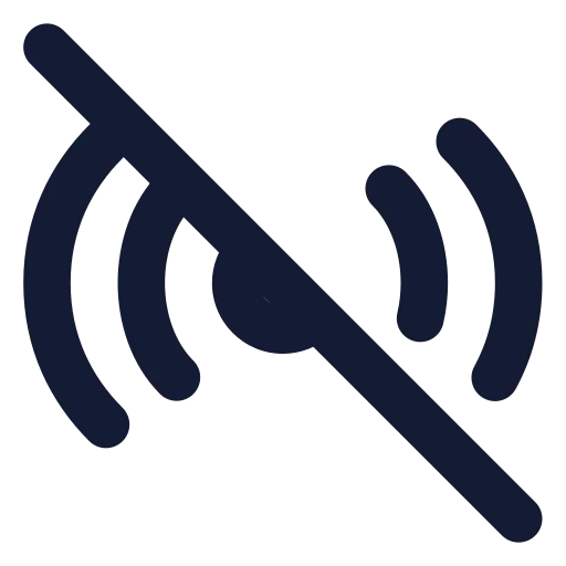 Radio Off Icon in Solid Rounded style