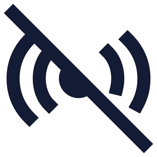 Radio Off Icon in Solid Sharp style