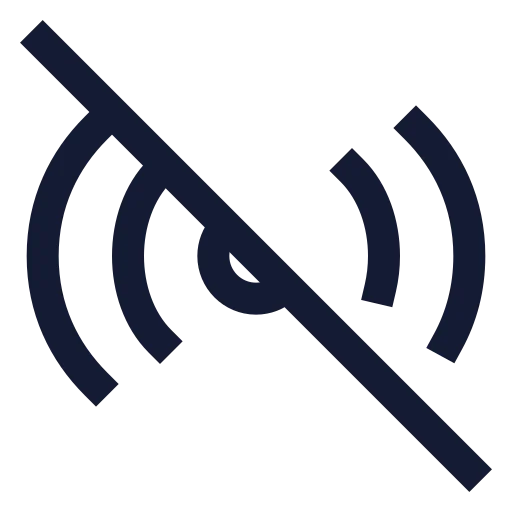 Radio Off Icon in Stroke Sharp style