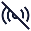 Radiooff icon with stroke sharp style