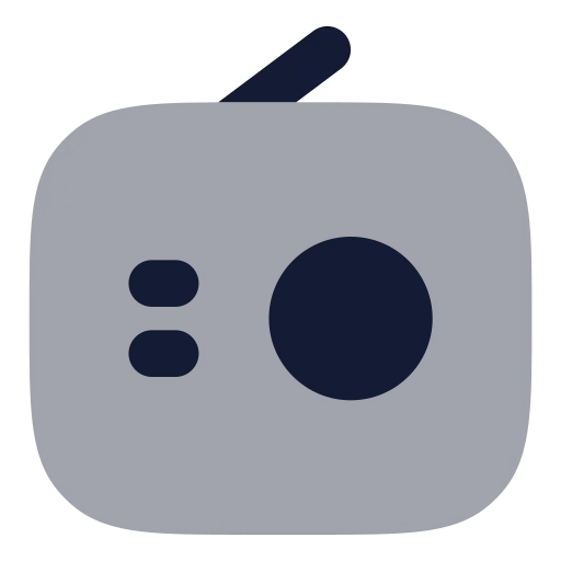 Radio Receiver Icon in Bulk Rounded style