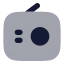 Radioreceiver icon with bulk rounded style
