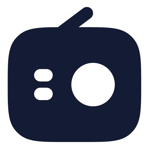 Radio Receiver Icon in Solid Rounded style