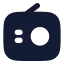 Radioreceiver icon with solid rounded style