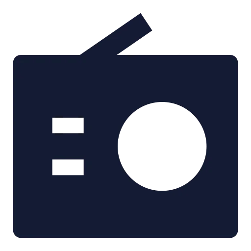 Radio Receiver Icon in Solid Sharp style