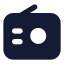 Radioreceiver icon with solid standard style
