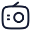 Radioreceiver icon with stroke rounded style