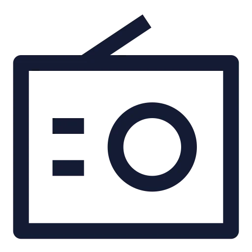Radio Receiver Icon in Stroke Sharp style