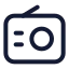 Radioreceiver icon with stroke standard style