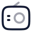 Radioreceiver icon with twotone rounded style