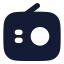 Radio icon with solid rounded style