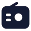 Radio icon with solid standard style
